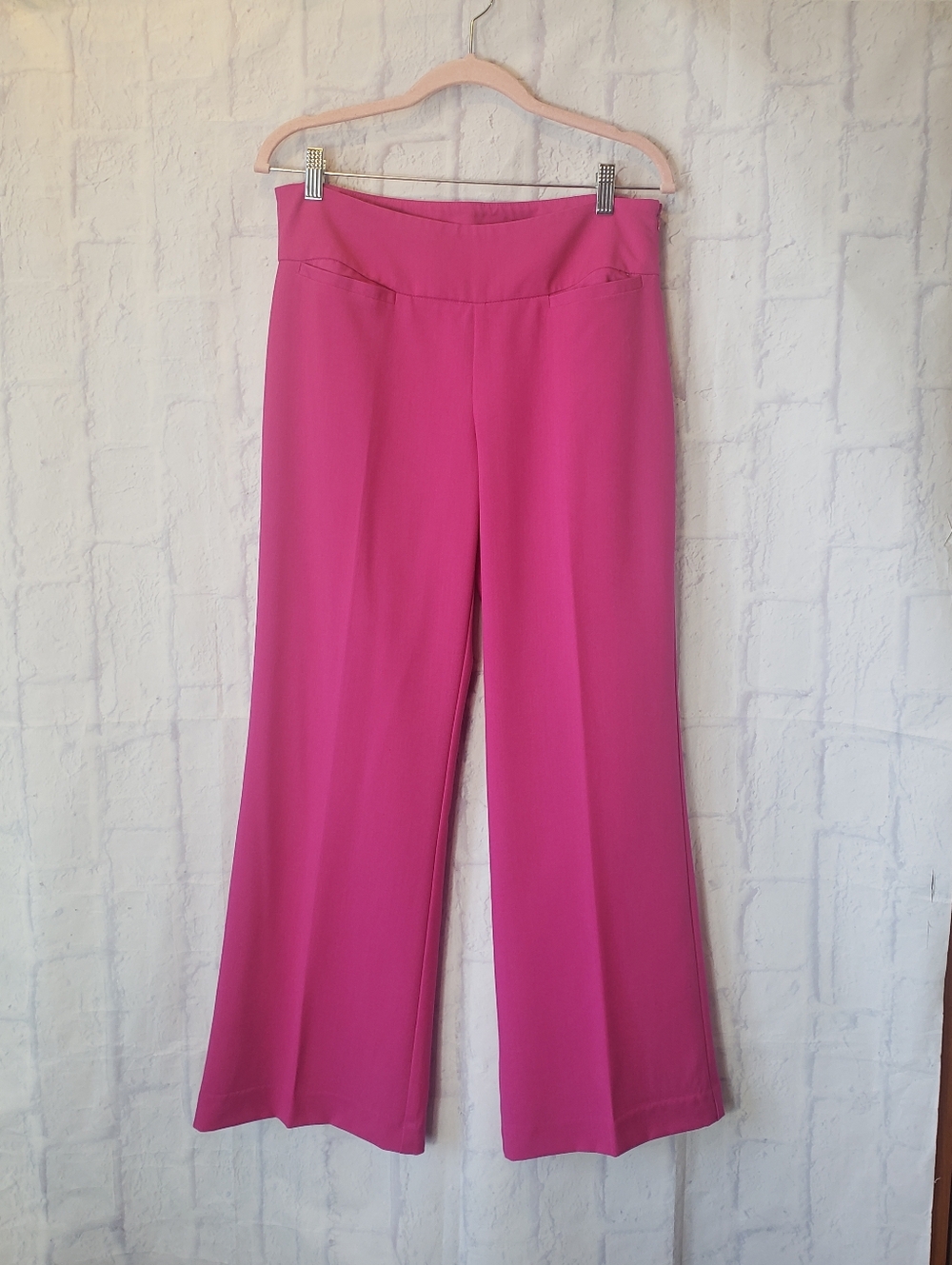 METROSTYLE BRIGHT PINK Wide Leg Dress Pants 8P